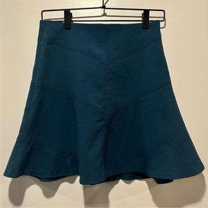 LOFT Deep Teal A-Line Mermaid Skirt
